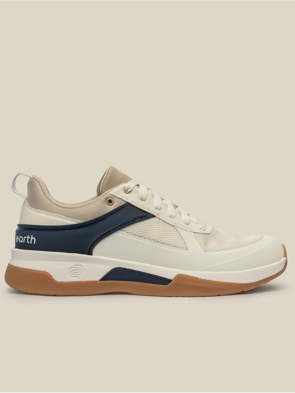 Women’s While on Earth CMC Low-Top Training Sneaker in Cream, Navy & Tan w/ box